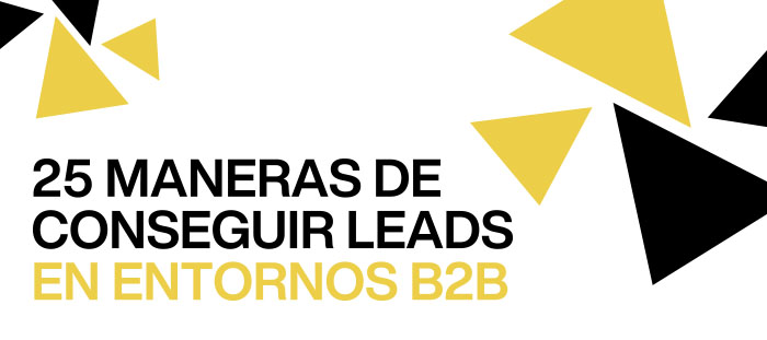 25 formas de conseguir leads en entornos b2b
